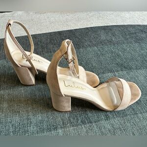 Lulus Arylee Light Nude Ankle Strap heels
